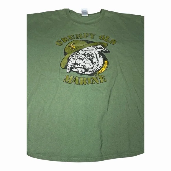 Grumpy Old Marine Shirt Green Size 3XL USMC - Picture 8 of 11